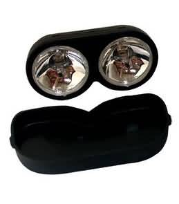 Headlight model twin round WITH cover
